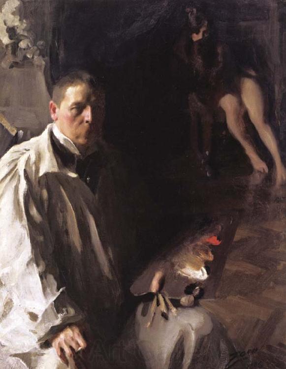 Anders Zorn Self-Portrait with Model Germany oil painting art